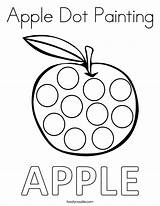 Dot Apple Coloring Painting Pages Do Tip Printables Preschool Printable Twistynoodle Kids Noodle Letter Twisty Letters Print Built California Usa sketch template