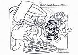 Mcdonald Ronald Grimace Friends Characters Birdie Drawing Hamburglar Arrive Arches Golden Cartoon Pop sketch template