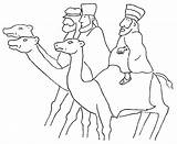 Wisemen Camels Coloring Book sketch template