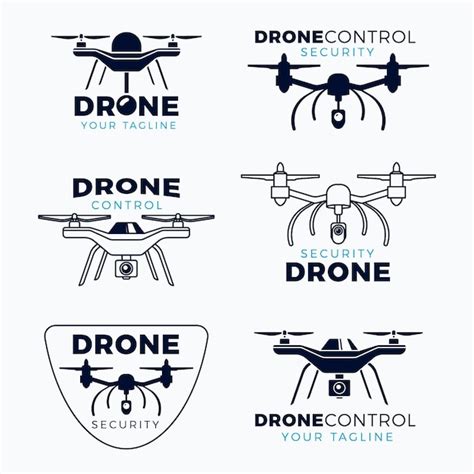 vector flat design drone logo pack