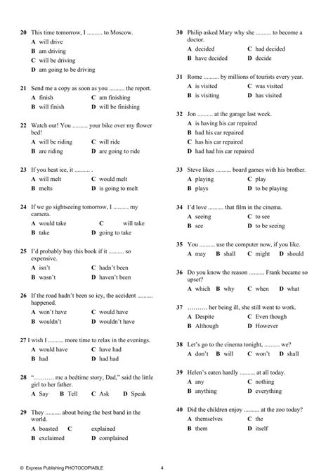 b1 diagnostic test worksheet