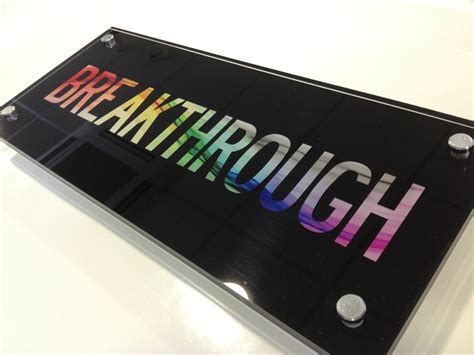 Glass Look Reverse Printed Full Colour Acrylic Panel Breakthrough