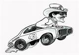 Petty Richard Coloring Pages Drawings Smokey Bandit Cars Nascar Racing Plymouth King sketch template
