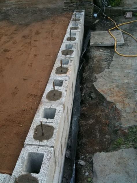 build shed breeze block concrete retaining walls cinder