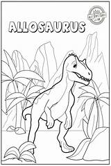 Allosaurus Coloring Pages Dinosaurus Baby Dinosaur Cute Color sketch template