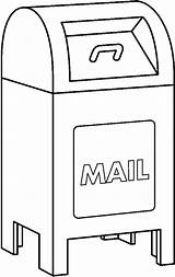Mailbox Clipart Mail Box Line Kid Cliparts Library Clipartix Collection Projects Clipartmag sketch template