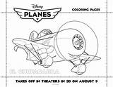 Planes Coloring Movie Disney Printable sketch template
