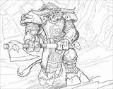 Warcraft Tauren Drawings Paladin Colorier Blizz Choisir Tableau sketch template