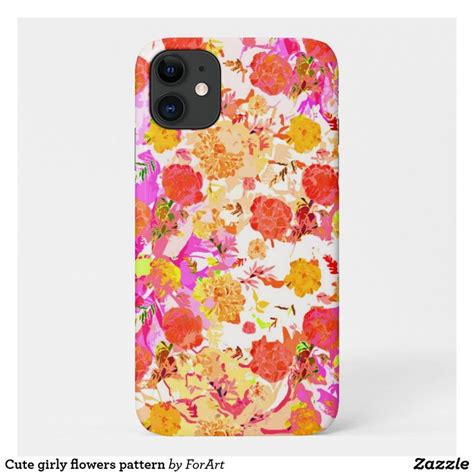 Cute Girly Flowers Pattern Case Mate Iphone Case Zazzle Girly