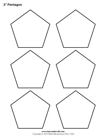 pentagon template   tims printables