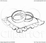 Drawing Wedding Diamond Pillow Ring Bands Two Rings Clipart Coloring Cartoon Illustration Resting Simple Grunge Template Getdrawings Pages Jewelry Sketch sketch template