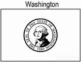 Washington Flag Coloring Geography sketch template