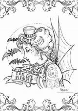 Coloring Pages Adult Gothic Victorian Colouring Vampire Steampunk Halloween Printable Para Lady Colorear Book Color Getcolorings Dibujos Libro Ups Pt sketch template