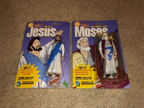 jesus  moses  childrens discovery bible vintage  action