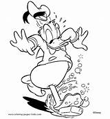 Coloring Pages Disney Duck Donald Daisy Kids Color Printable Cartoon Book Sheets Found Print sketch template