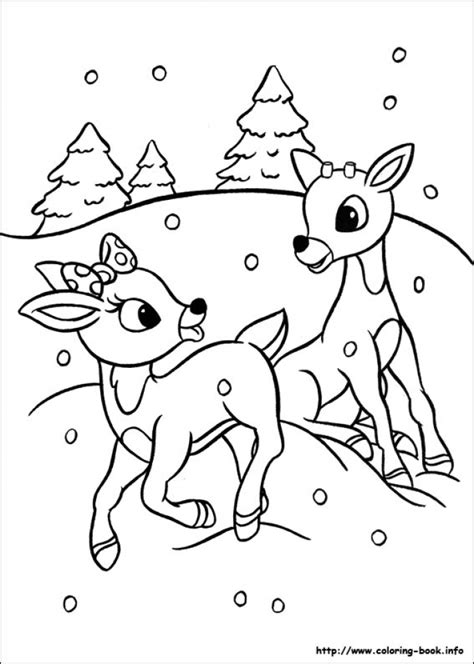 reindeer coloring pages  kids