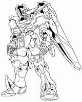 Coloring Pages Gundam Suit Wing Mobile Master Katoki Book sketch template