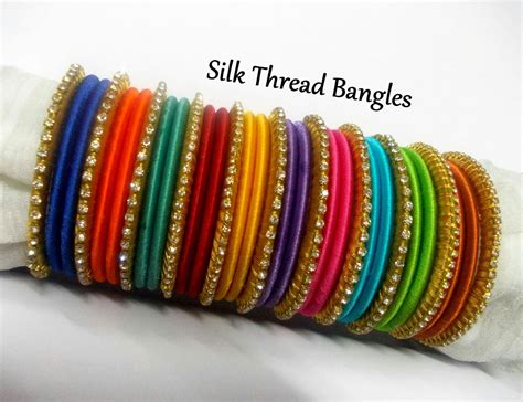 buy silk thread  bangles set     india kraftly