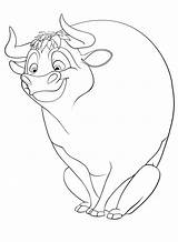 Ferdinand Coloring Pages Printable Disney Bull Sheets Color Movie Cartoon Colouring Bulls Kids Scribblefun Print Size Choose Board Story sketch template