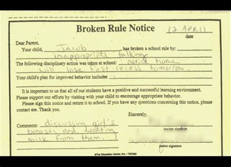 27 hilarious detention slips detention slips funny note funny