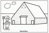 Coloring Farm Pages House Barn Printable Farmer Big Kids Preschoolers Farming Template Cartoon Kid Popular sketch template