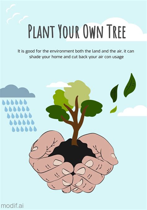 plant  tree environment poster template mediamodifier