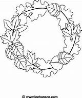 Coloring Wreath Leaves Pages Leaf Fall Thanksgiving Printable Autumn Mandala Color Kids Printables Hubpages Sheet Wreaths Seasons Animals Harvest Crafts sketch template