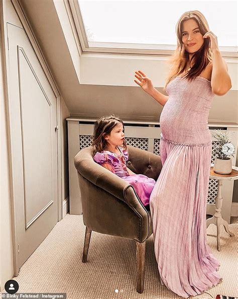 pregnant binky felstead shares a sweet snap holding her daughter india