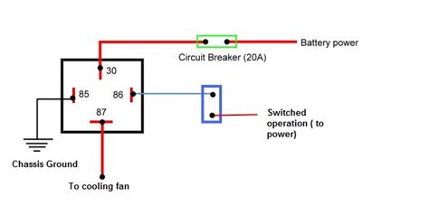 relay wiring  electric fan fitech