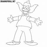 Draw Krusty Clown Drawingforall sketch template