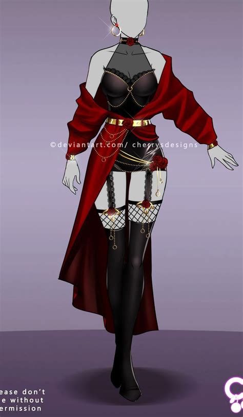 open  auction outfit adopt   cherrysdesigns  deviantart   anime outfits