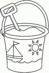 Shovel Pail Sailship Tocolor Coloringhome sketch template