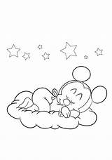 Mickey Sleeping Mouse Coloring Para Colorir Bebe Baby Printable Desenhos Pages Minnie Imagens Description Pasta Escolha sketch template