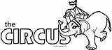 Coloring Circus Elephant Text Wecoloringpage sketch template