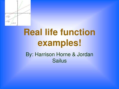real life function examples powerpoint
