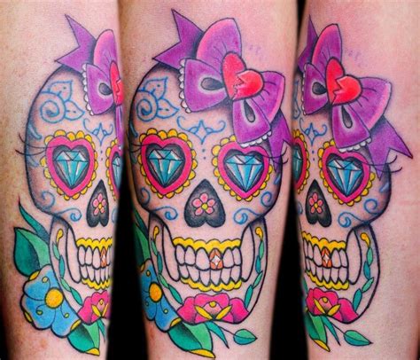 girly sugar skull sugar skull tattoos skull tattoo design skull
