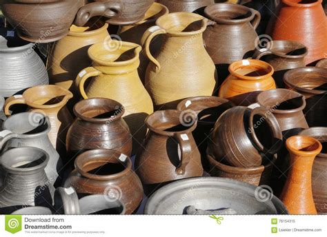 earthen vessels stock image image  potter design