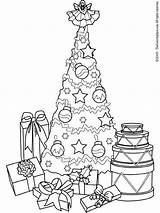 Christmas Tree Gifts Coloring Pages Kids Colouring sketch template