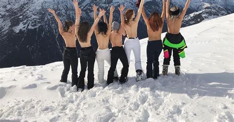 Ski Girls Strip As Slopes Hot Up For Boozy End Of Season Parties And