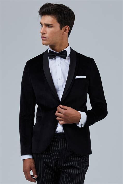 black velvet tuxedo blazer  slim fit aristoteli bitsiani