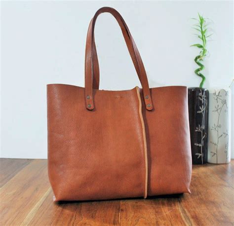 leather tote bag handmade leather bag tote bag large  almamilano