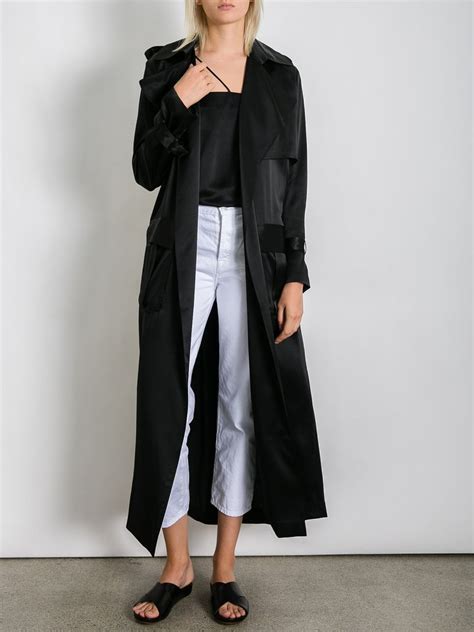 silk trench coat