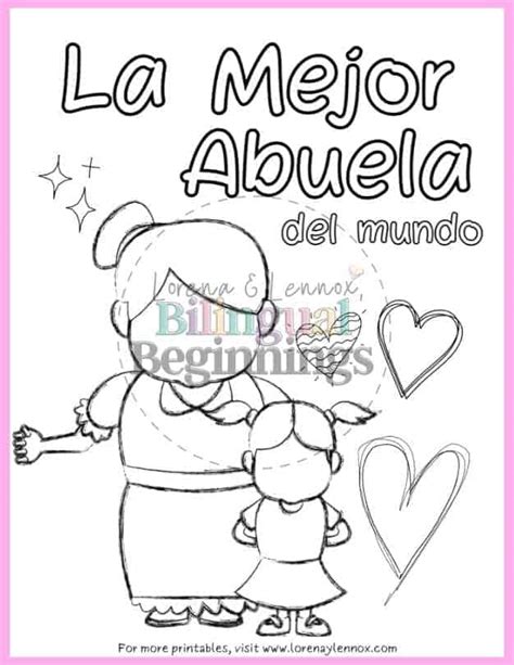 mothers day coloring pages  abuela  spanish  kids