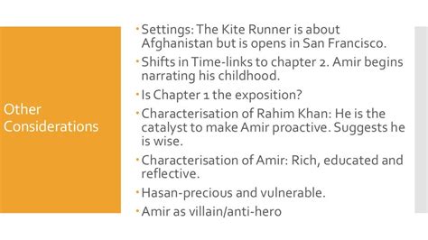 The Kite Runner Structure