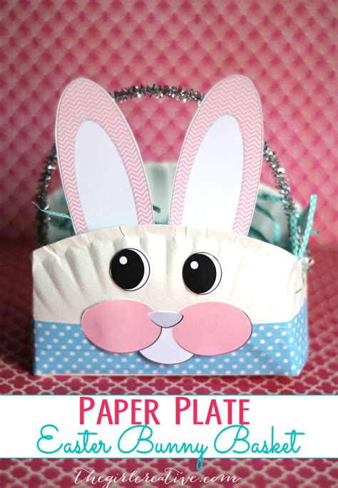 paper plate easter bunny basket  girl creative