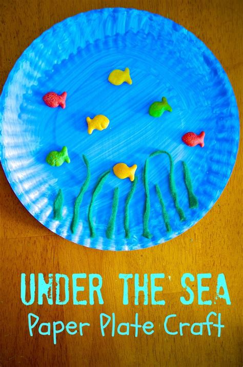 sea ocean paper plate craft  preschool kids