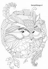 Coloring Owl Pages Doodle Uil Choose Board sketch template