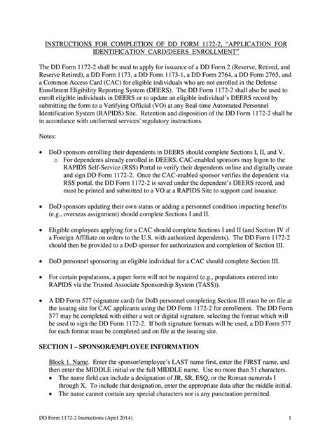 2014 Form Dd 1172 2 Instructions Fill Online Printable