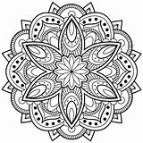 Mandala Flower Coloring Pages Printable Rocks Color Printables Adults Mandalas Lotus sketch template