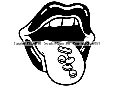 Drugs Acid Tab Roll Molly Ecstasy Pill Lips Tongue Mouth Mask Etsy